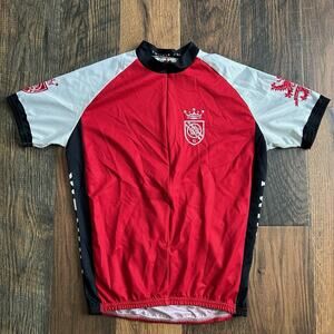 Twin Six Cycling Jersey Alpe D’Huez King of the Mountain Men’s M Red White
